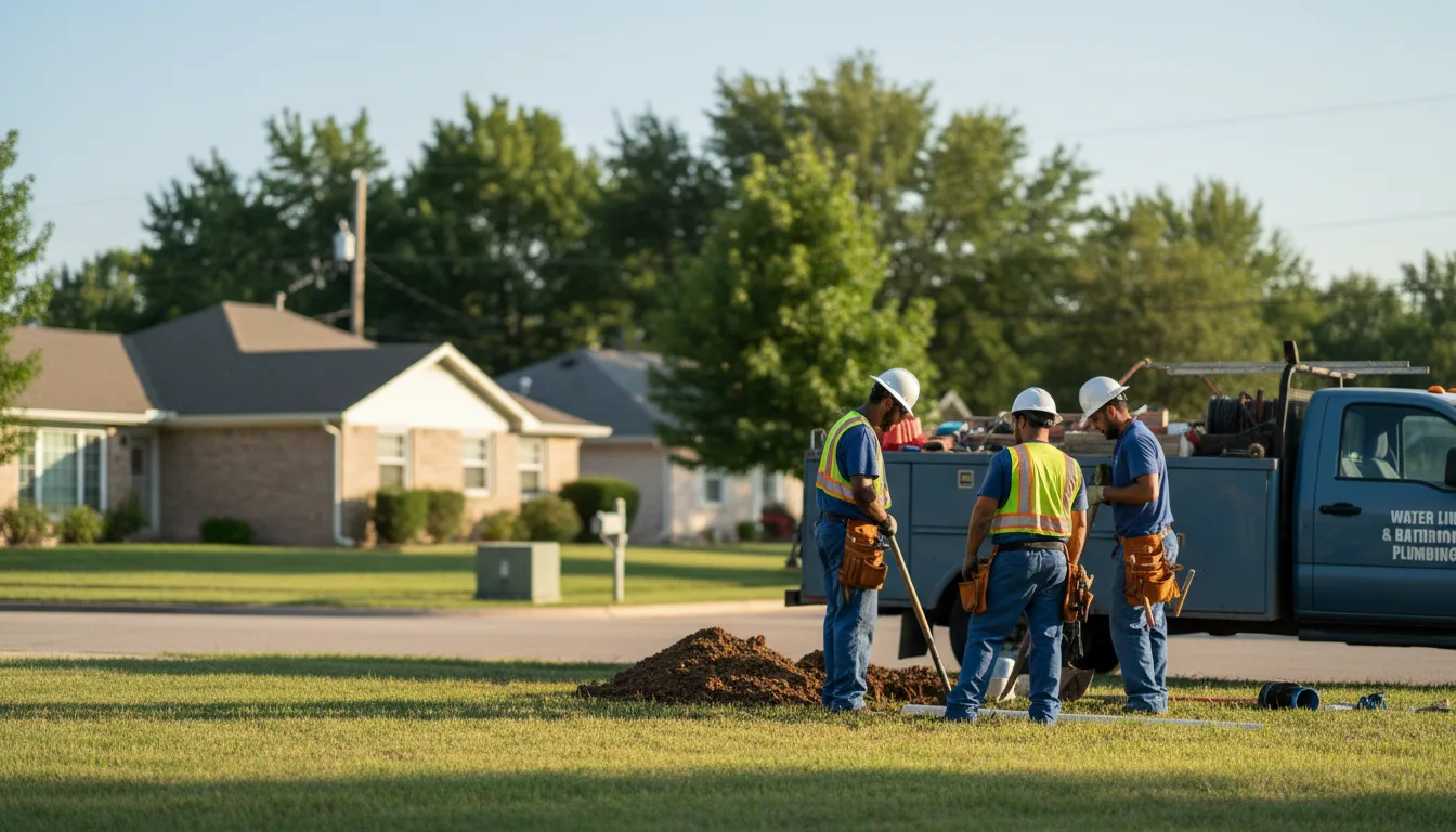 Residential water line and bathroom plumbing service in Robertsville, MO